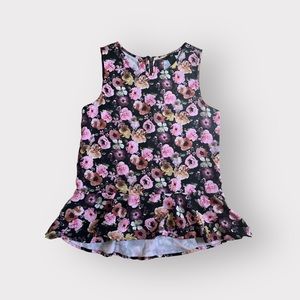 H&M Floral Peplum Blouse
